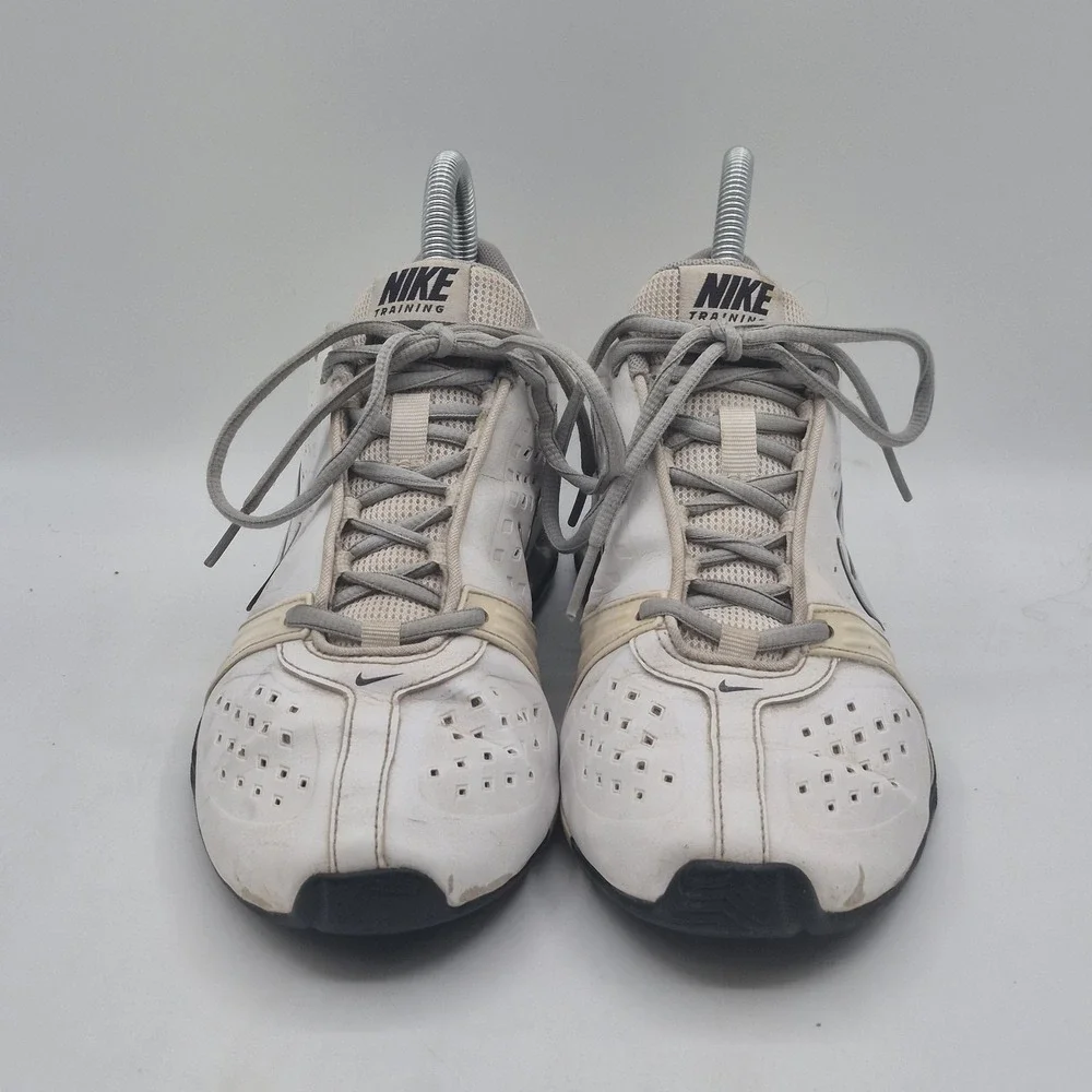 Nike Shox‎ Training Shoes Womens Size 8.5 White Gray 415355-113 Running Sneakers